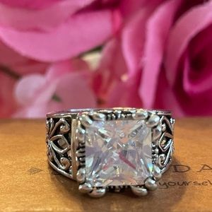 Silpada ‘Uptown’ Cubic Zirconia Sterling Ring R0981